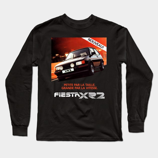 FORD FIESTA XR2i - advert Long Sleeve T-Shirt by Throwback Motors